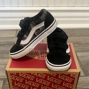 Vans Kids Black and White Sneakers